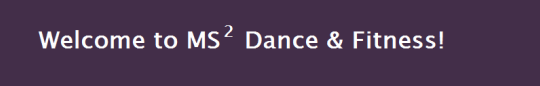 Welcome to MS2 Dance &amp; Fitness!